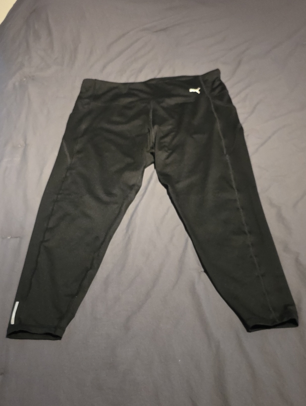 Puma Black Women's Athletic Capris with Logo